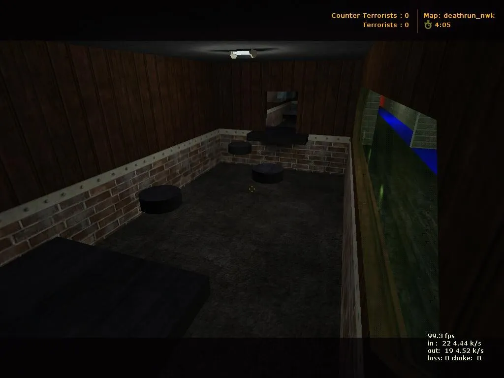 Скачать deathrun_nwk для CS 1.6: карта для трюков, ловушек и раундов, поддержка .nav, баланс сторон - Скриншот