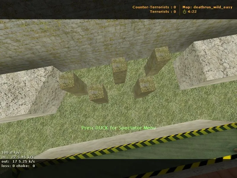 Скачать deathrun_wild_easy для CS 1.6: карта deathrun, баланс сторон, тактика за терр/CT и подсказки для игры - Скриншот