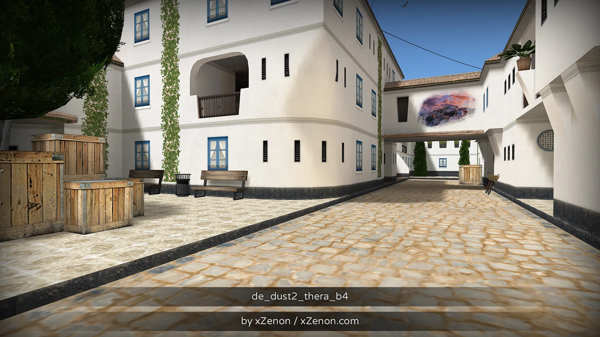 Карта de_dust2_thera_b3 для CS 1.6: тактика за CT и T, точки, маршруты, боты (.nav), оптимизация — скриншот 21