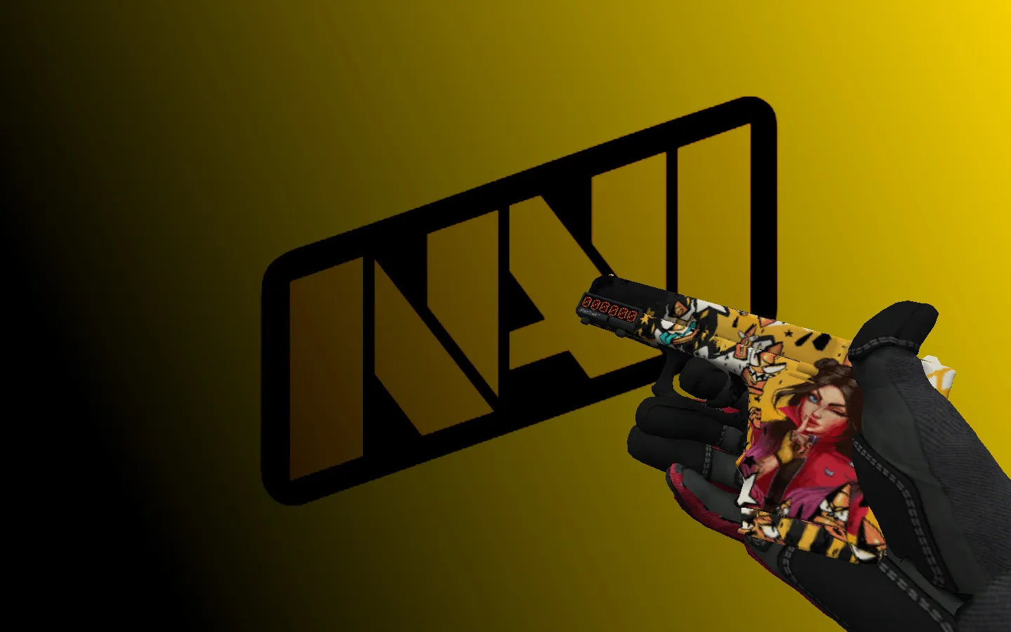 Скачать electronic Inventory для CS 1.6: пак моделей оружия и перчаток Natus Vincere Денис electronic, с осмотром и звуками USP-S - Скриншот