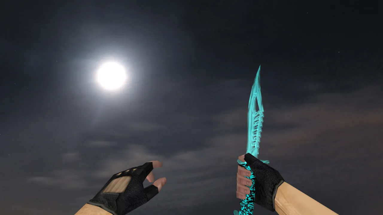 Скачать Модель «Nautilus Knife Aqua» v_ p_ w_ для CS 1.6: звуки, анимация осмотра и текстуры - Скриншот
