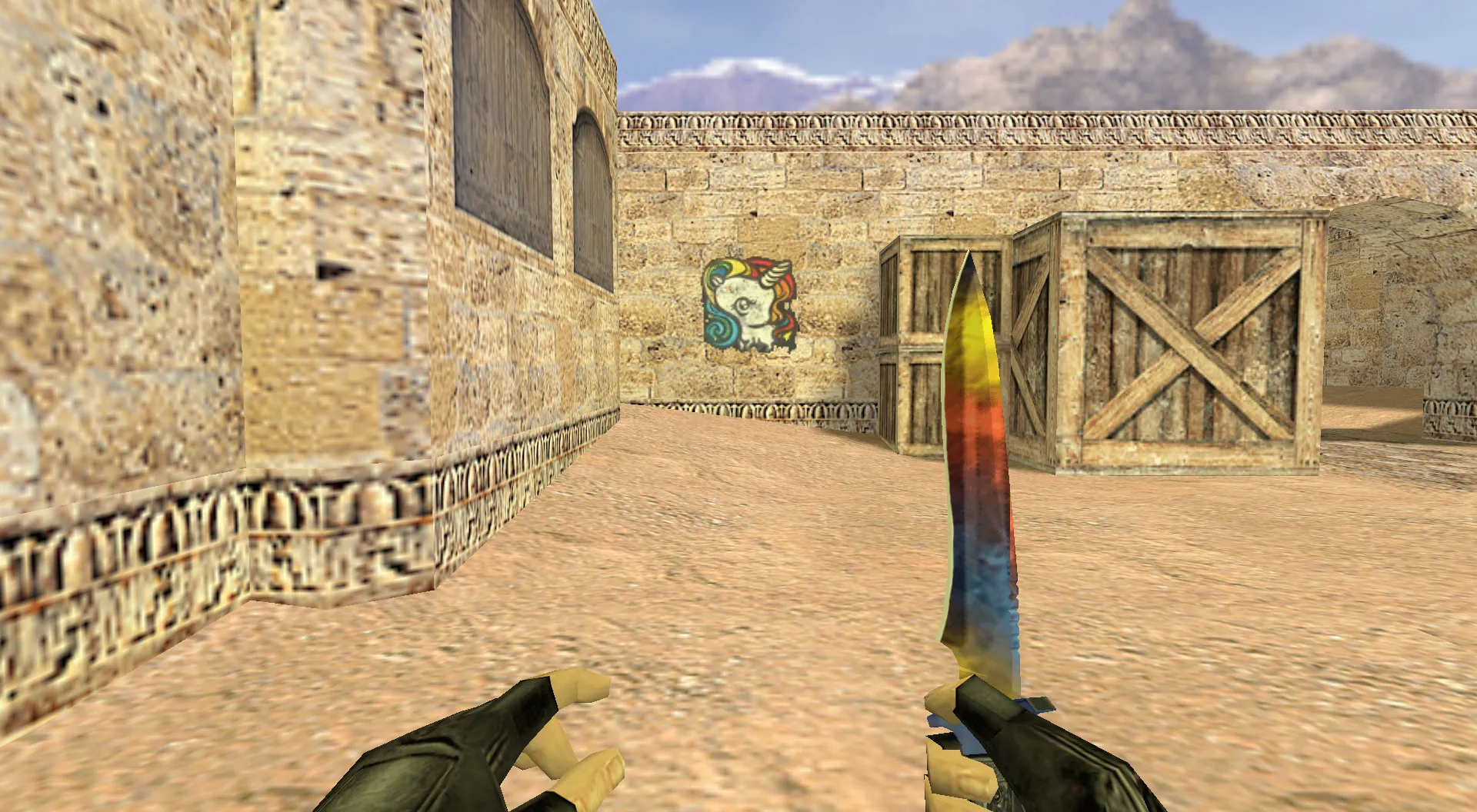 Скачать Граффити «Единорог» для CS 1.6 - Уникальные граффити из CS:GO - Скриншот