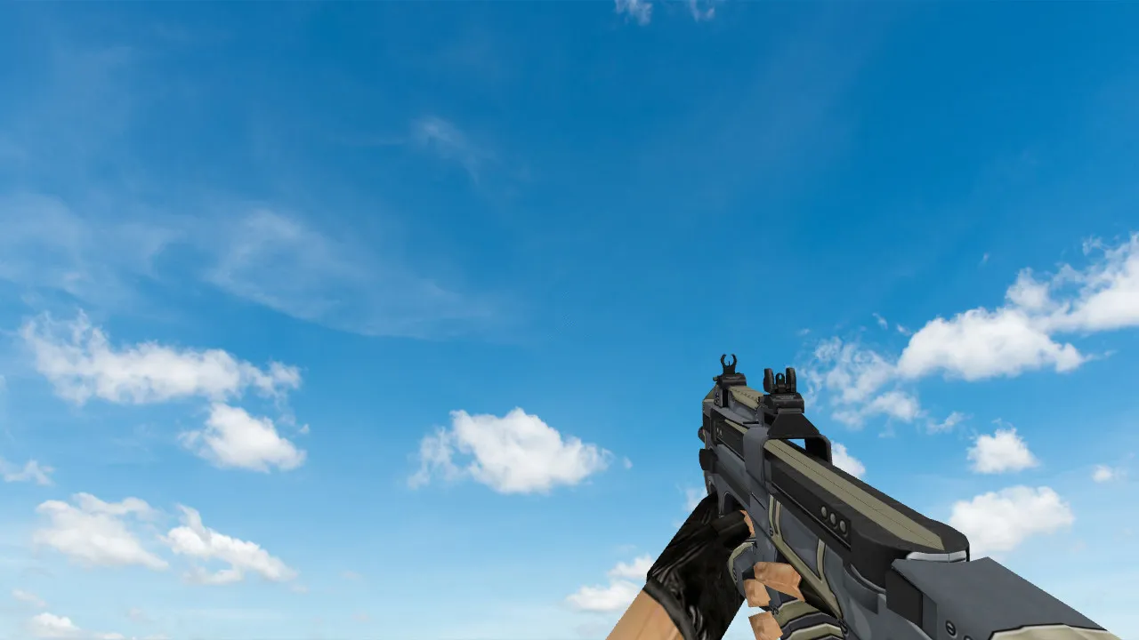 Модель P90 The Silver для CS 1.6 - Уникальные текстуры и анимация — скриншот 3