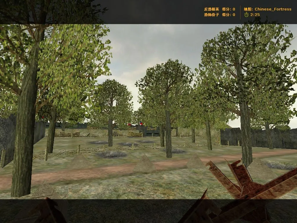 Скачать Карта chinese_fortress для CS 1.6: тактики CT/T, точки, .nav для ботов и оптимизация wpoly/epoly - Скриншот