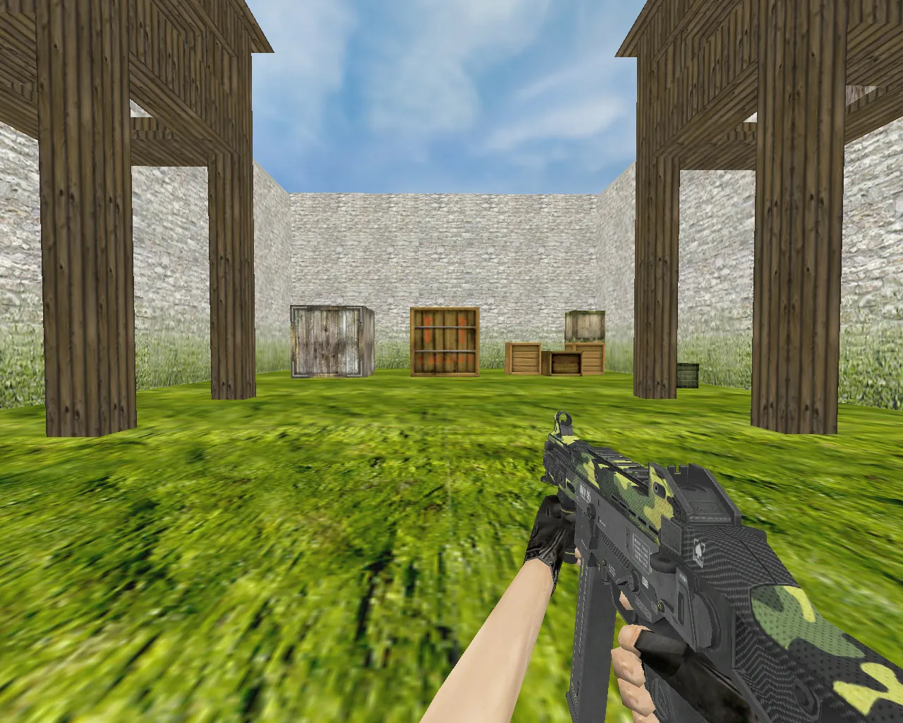 Скачать Карта aim_ump45 для CS 1.6: тренировка аима, точки, боты и оптимизация под FPS - Скриншот
