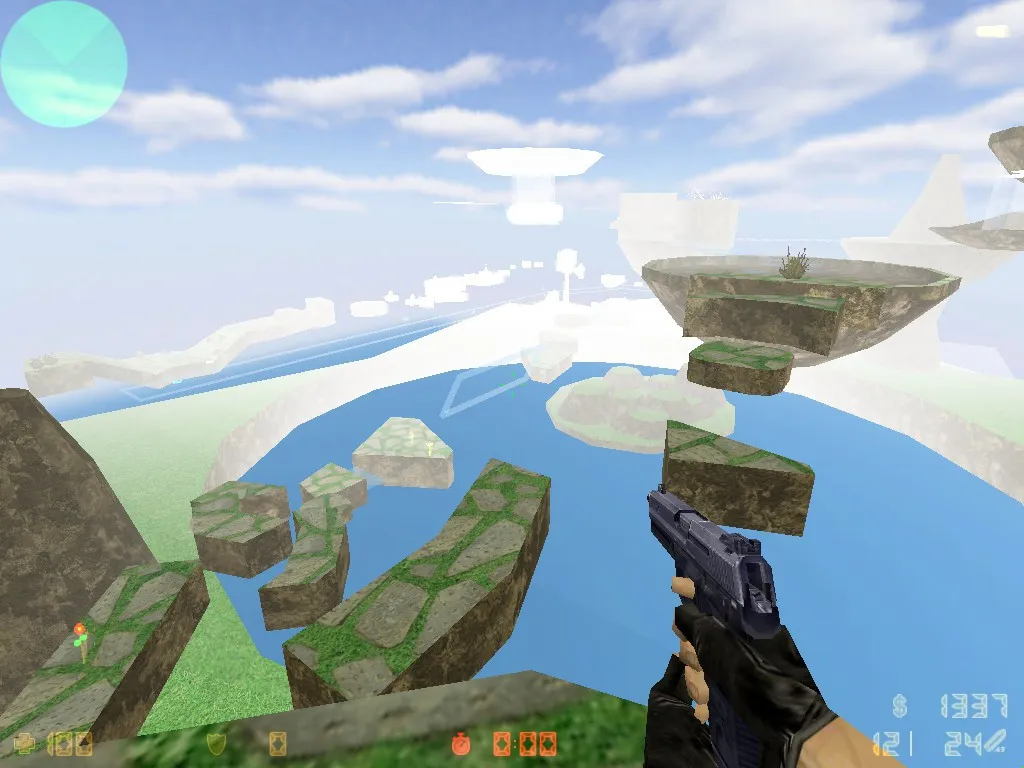 Скачать deathrun_sky_fg — карта Deathrun для CS 1.6: тактика, точки, .nav, оптимизация - Скриншот