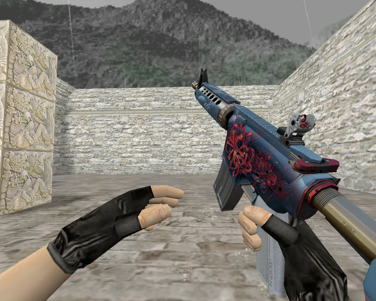 Скачать M4A4 | Ликорис лучистый (Spider Lily) для CS 1.6: v_, p_, w_ модели, звуки, осмотр и качество текстур - Скриншот