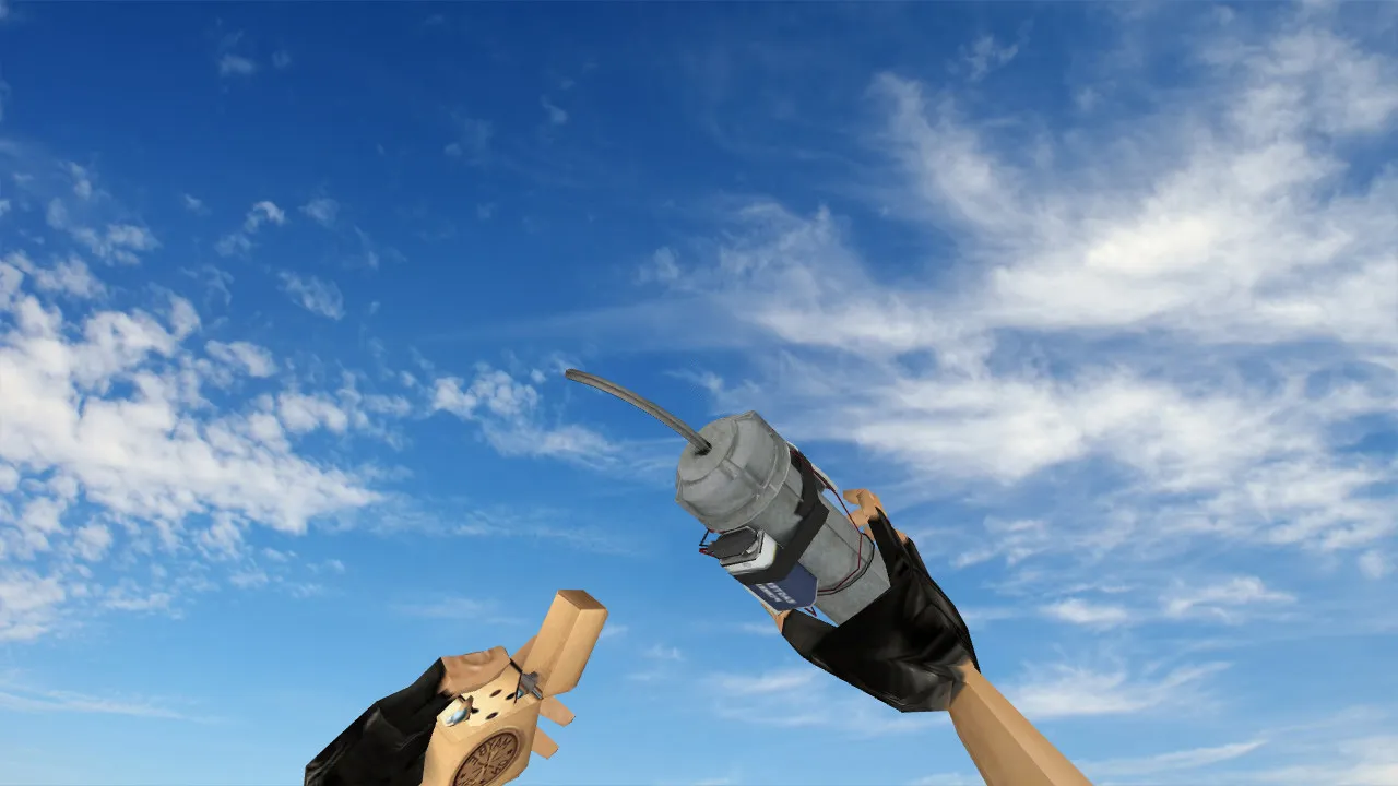 Скачать Модель «Pipe Grenade» для CS 1.6: v_, p_, w_ мир и руки, звук, анимации осмотра, качество текстур - Скриншот