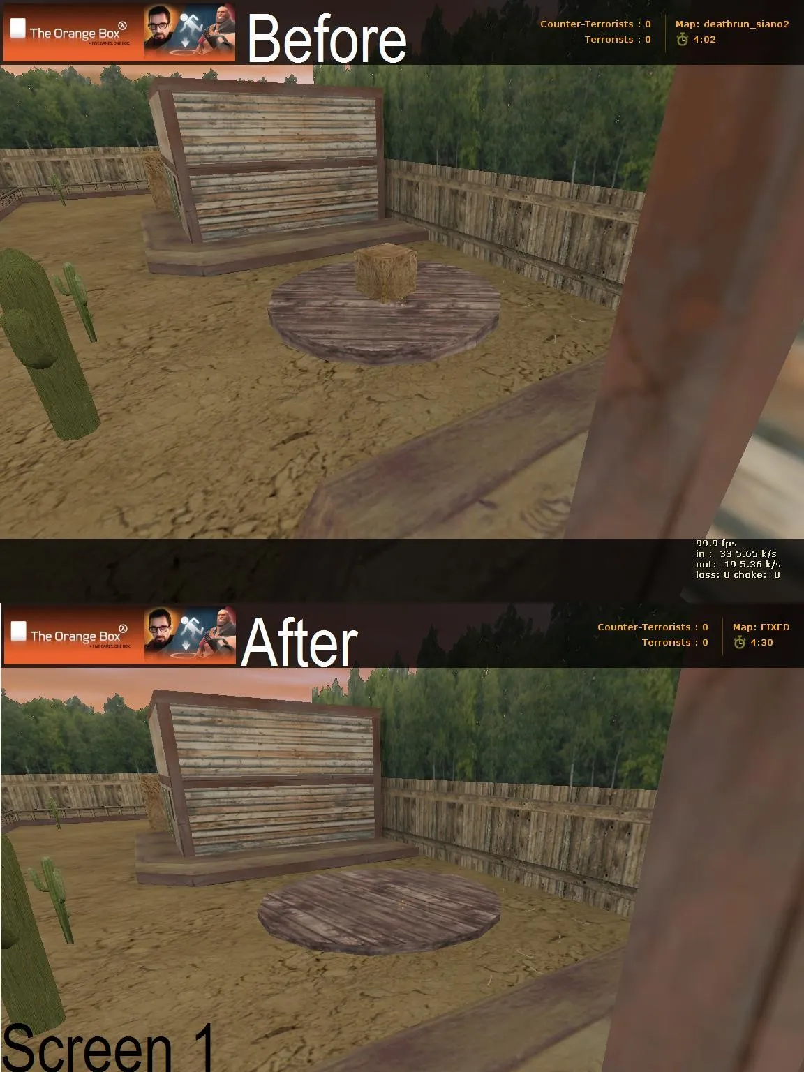 deathrun_siano2_fixed для CS 1.6: карта deathrun, тактика терр/контр, .nav, оптимизация wpoly/epoly — скриншот 3