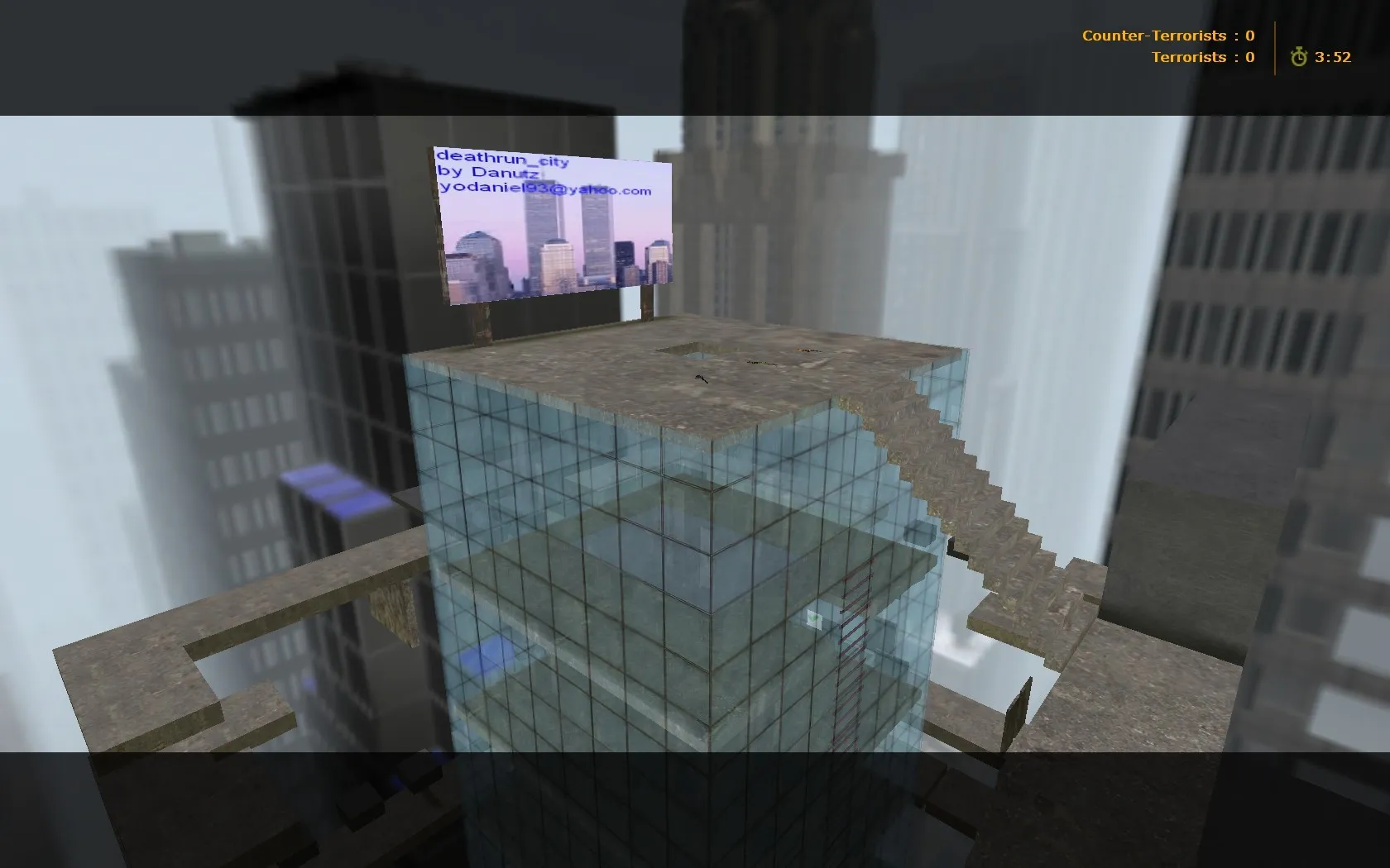 Скачать deathrun_city для CS 1.6: карта deathrun, баланс сторон, точки, .nav и оптимизация - Скриншот