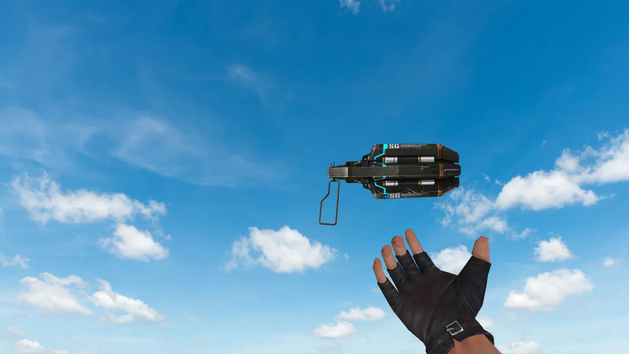 Скачать Chain Grenade v_, p_, w_ модель гранаты для CS 1.6 с качественным звуком и анимацией осмотра - Скриншот