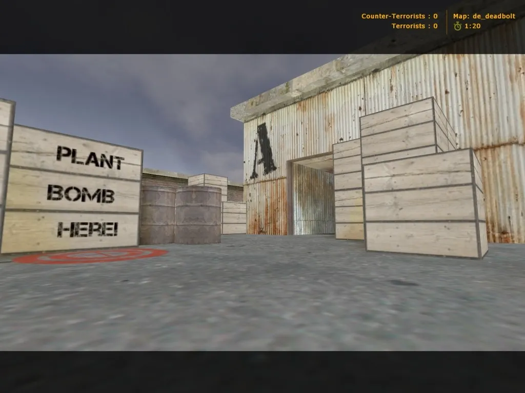 de_deadbolt для CS 1.6: тактика за CT и T, точки, навигация ботов, оптимизация карты — скриншот 6