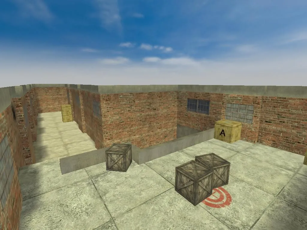 Скачать Карта de_brick_zone для CS 1.6: установка, настройка, .nav для ботов и советы по раундам - Скриншот