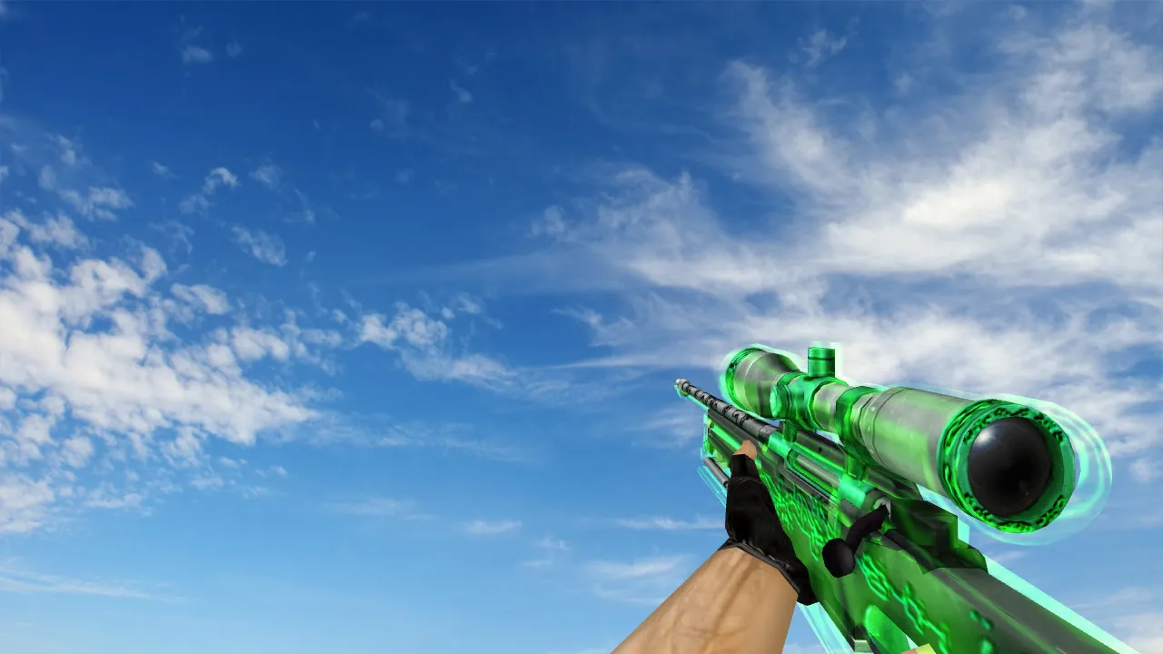 Скачать Модель «AWP Green Glass» для CS 1.6 - Совершенная точность - Скриншот