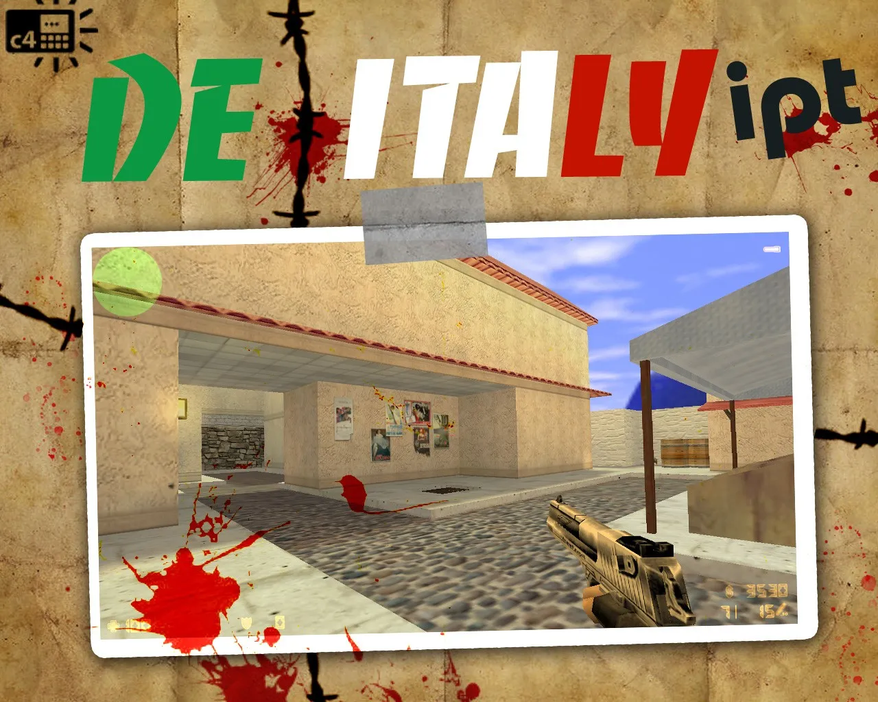 Скачать Карта de_italy_ipt для CS 1.6: Тактика и особенности - Скриншот