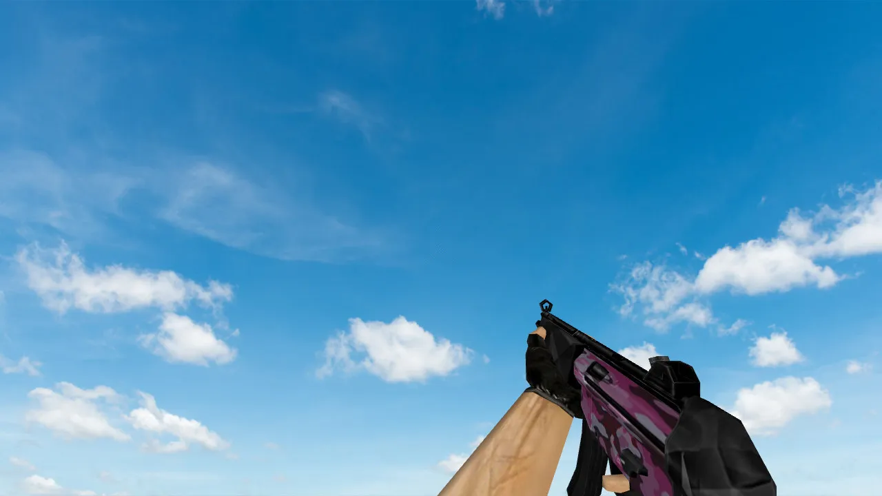 Скачать Модель MP5 Pink Camo для CS 1.6 - Кастомизация оружия - Скриншот