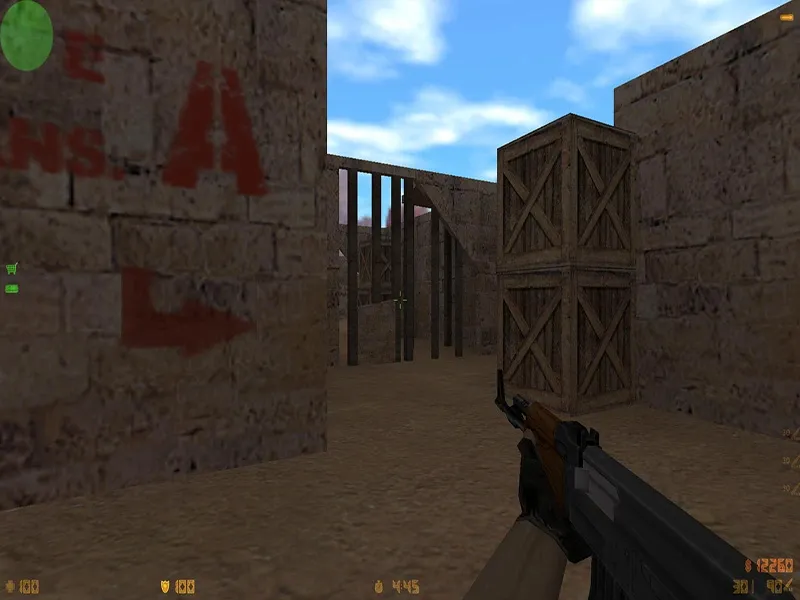 Скачать Карта de_dust3824 для CS 1.6: баланс сторон, точки, .nav для ботов, оптимизация и настройка под сервер - Скриншот