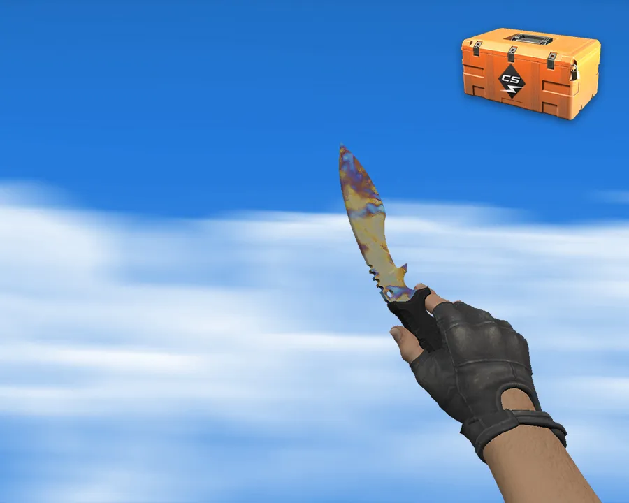 Скачать Кукри | Поверхностная закалка (Case Hardened) модели v_ p_ w_ для CS 1.6: звук, анимация осмотра, текстуры - Скриншот