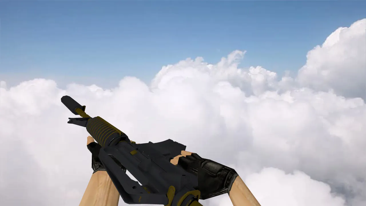 Скачать Модель M4A1 «Рыцарь» v_ p_ w_ для CS 1.6: звуки, анимация осмотра, текстуры и настройка оружия - Скриншот