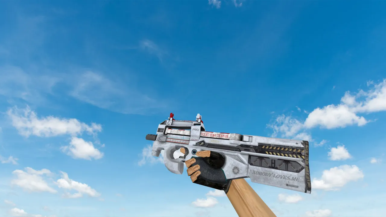 Скачать Модель «P90 Nobody Loves Me» для CS 1.6 - Качество и Детали - Скриншот