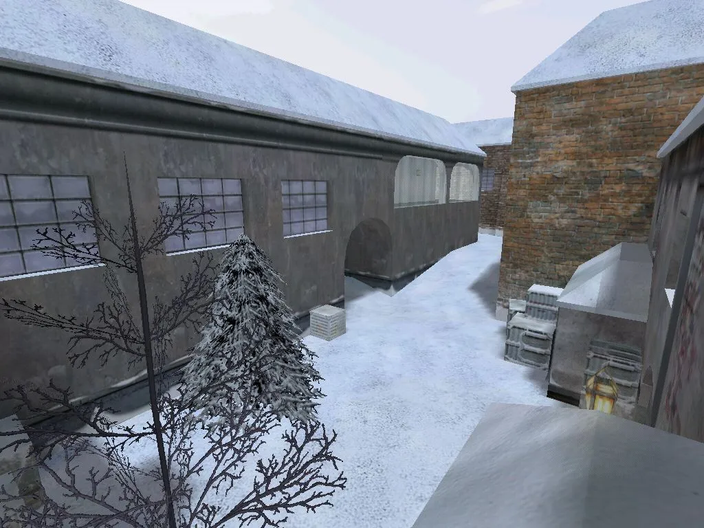 Карта de_inferno_winter для CS 1.6 - Зимняя версия классики — скриншот 6