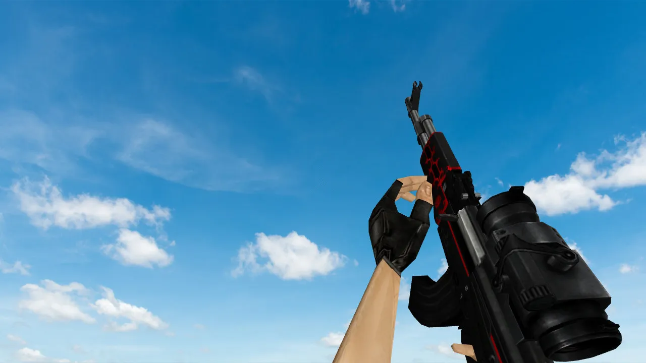 Скачать Модель MP5 «AK74 Красная линия» для CS 1.6 — Вперед к победе - Скриншот