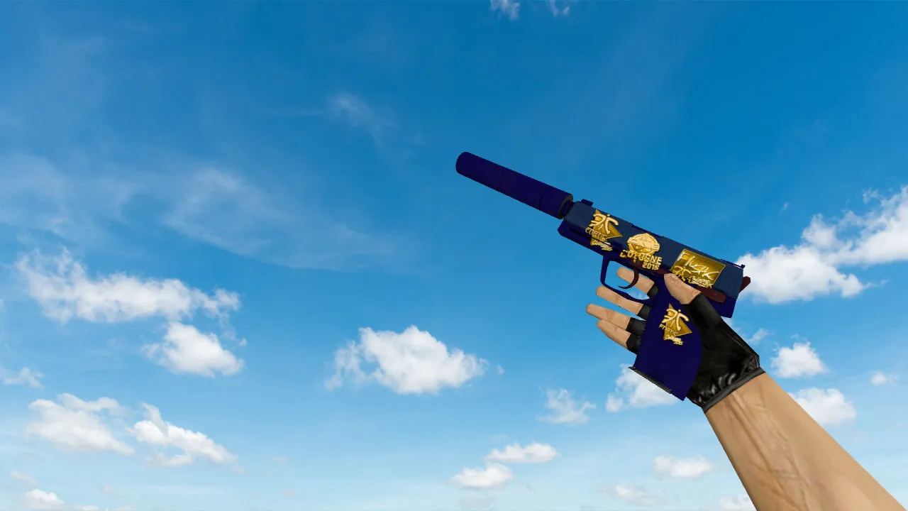 Модель «USP «Королевский синий» с наклейками» для CS 1.6 — скриншот 1