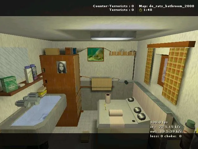 Скачать Карта de_rats_bathroom_2008 для CS 1.6 - Скачать и Играйте - Скриншот