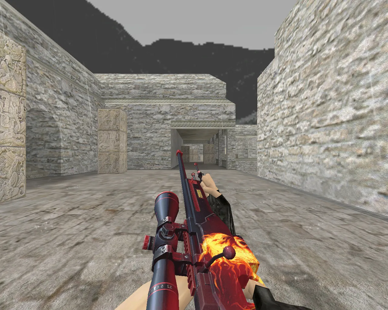 Скачать AWP «Дикое пламя» для CS 1.6 - Модели оружия - Скриншот