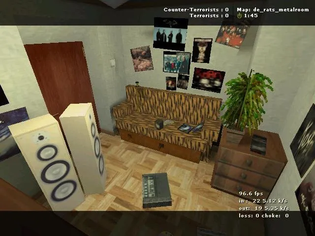Скачать Карта de_rats_metalroom для CS 1.6 - Тактические возможности и особенности - Скриншот