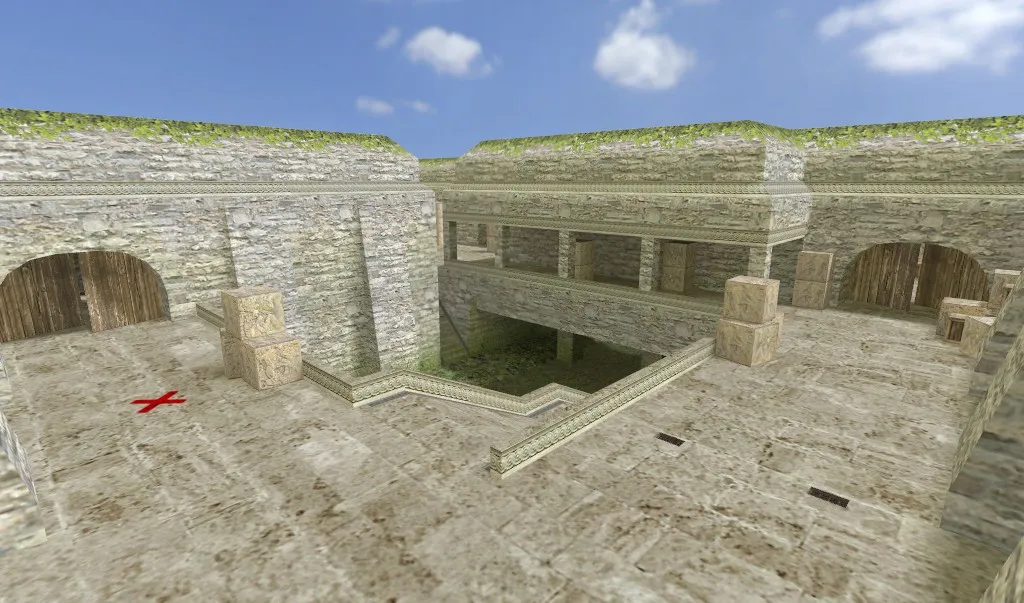 de_azteq для CS 1.6: точки, стороны, тактика и оптимизация карты — скриншот 8