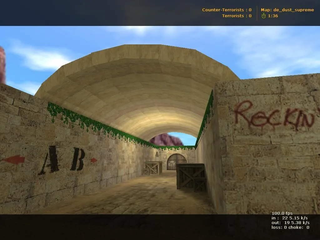 Скачать de_dust_supreme для CS 1.6: точки, баланс сторон и запуск без проблем - Скриншот