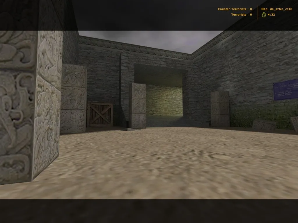 Скачать de_aztec_cs10 для CS 1.6: карта, баланс сторон, тактики, .nav и оптимизация wpoly/epoly - Скриншот