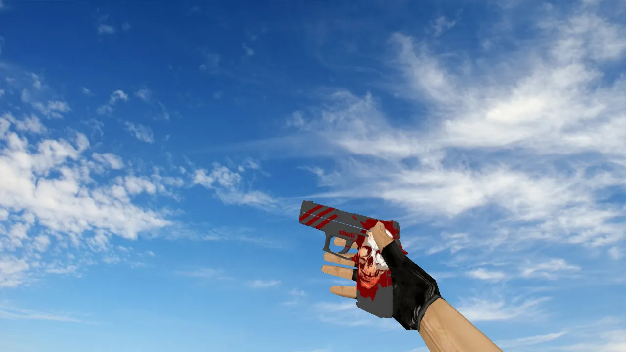 Скачать Модель P250 Bloody Skull для Counter-Strike 1.6 - Скриншот