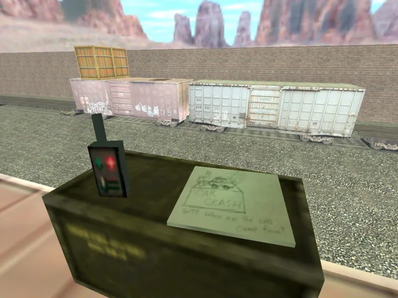 Скачать deathrun_terrortrain для CS 1.6: карта с ловушками, раундами и маршрутом терроров, .nav, балансом и оптимизацией - Скриншот