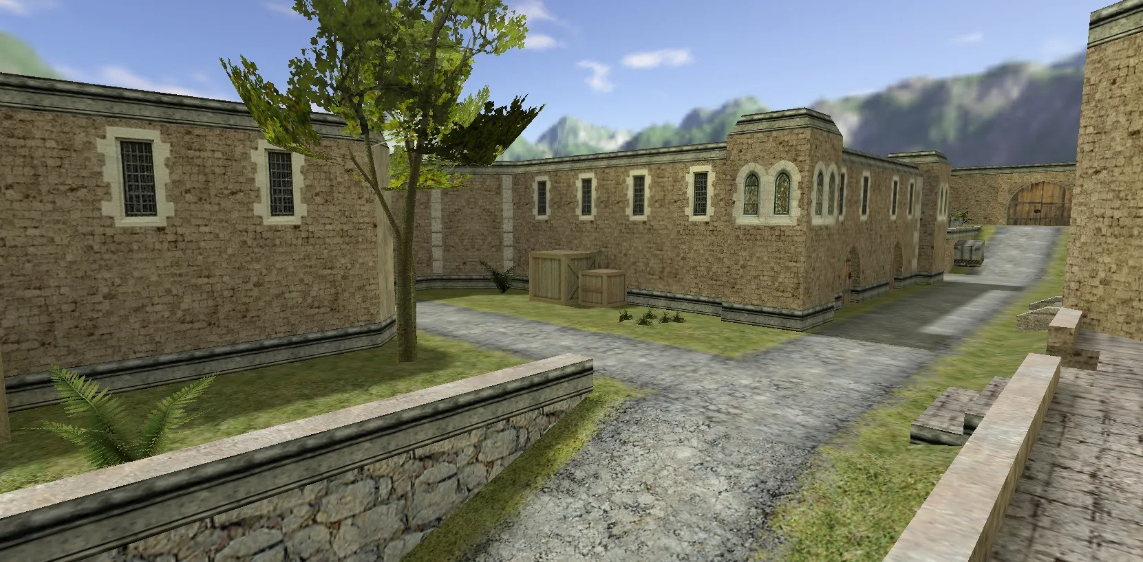 Карта de_castle_lin для CS 1.6: тактика за Т и КТ, точки, навигация ботов и оптимизация — скриншот 3