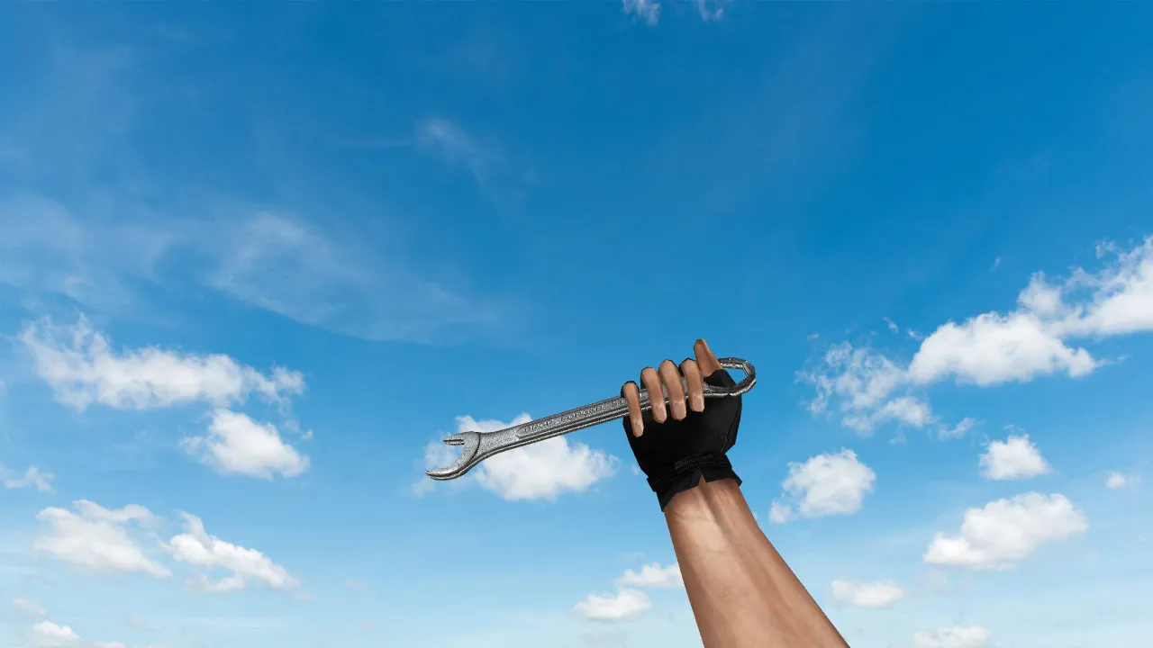 Скачать v_knife «Гаечный ключ» для CS 1.6: звуки, анимация осмотра, качество текстур и настройка моделей - Скриншот
