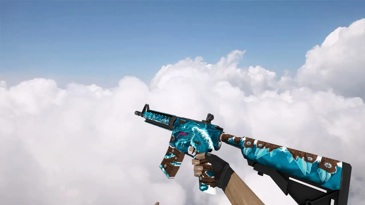 Скачать Модель v_m4a1 «M4A4 Winter Wyvern» для CS 1.6: p_ и w_ модели, звуки и анимация осмотра - Скриншот