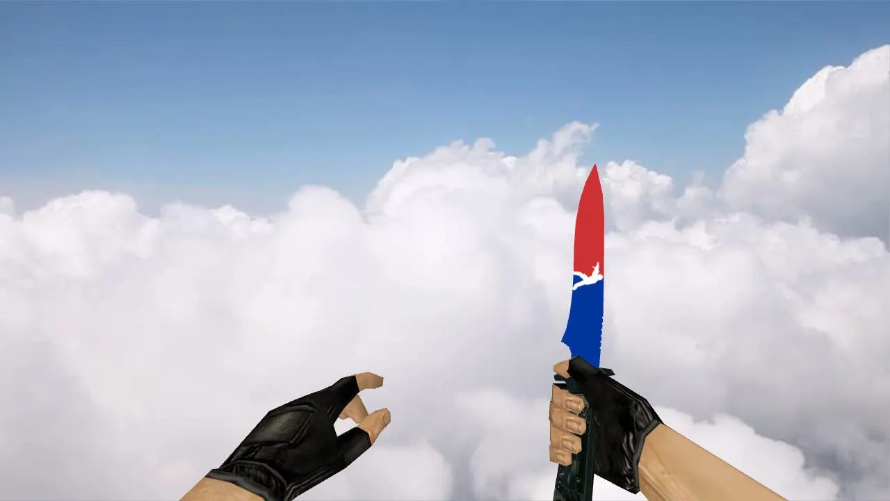 Модель «Default Knife RB» для CS 1.6: v_, p_, w_ ножа, звуки и анимация осмотра — скриншот 1
