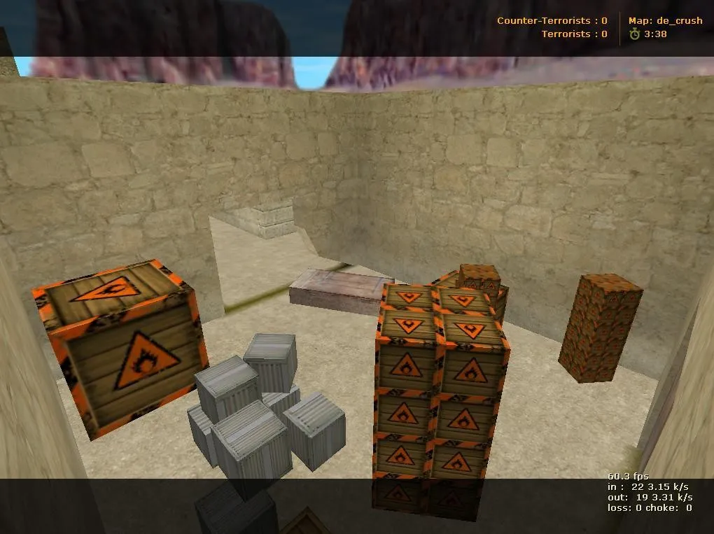 Скачать de_crush карта для CS 1.6: тактика Т/КТ, точки, оптимизация wpoly/epoly, .nav и баланс - Скриншот