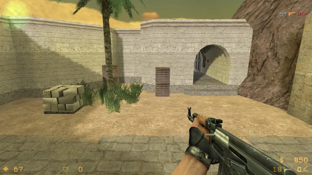 de_dust2_2015 карта для CS 1.6: точки, маршруты, баланс сторон и .nav для ботов — скриншот 6