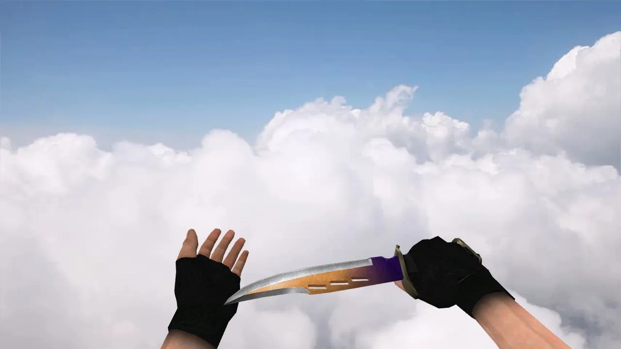 Скачать Модель BAK Knife Fade v_ p_ w_ для CS 1.6: звук, анимация осмотра, текстуры и настройка под сервер - Скриншот
