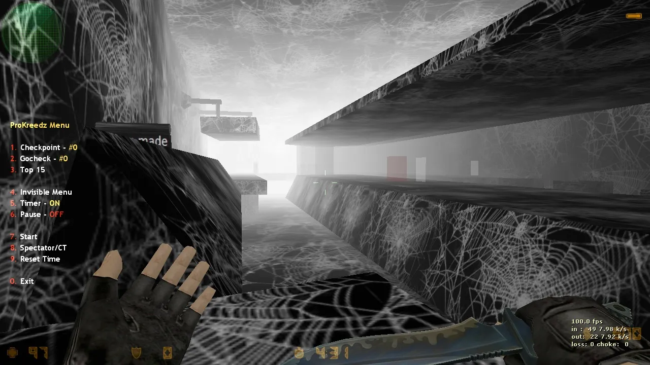 Скачать deathrun_absolute_spider для CS 1.6: правила, точки, .nav, wpoly/epoly и настройка ботов - Скриншот