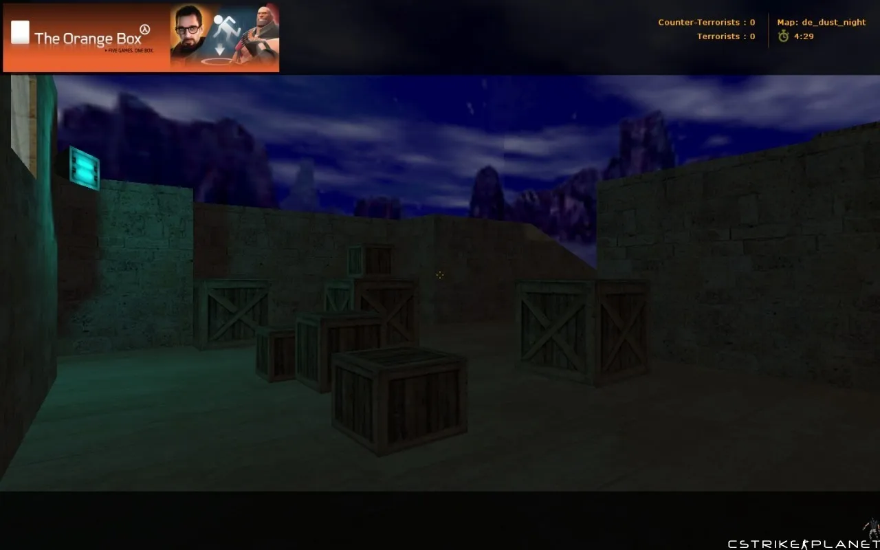 Скачать de_dust_night для CS 1.6: ночная версия Dust, точки, маршруты и оптимизация карты - Скриншот
