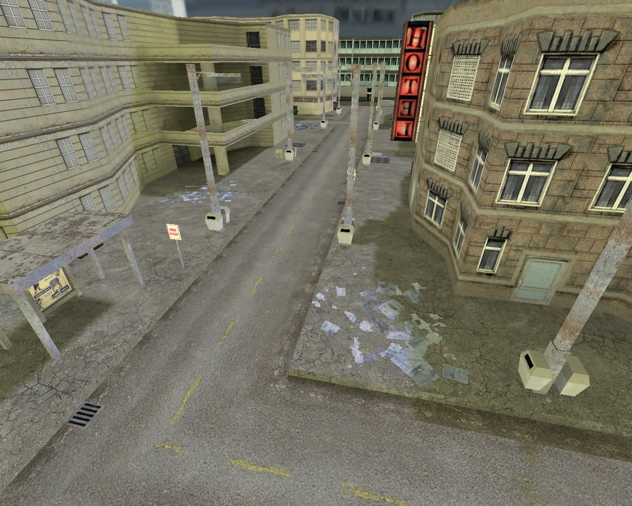 Скачать aim_city для CS 1.6: карта для тренировки прицела, точки, маршруты и боты с .nav - Скриншот