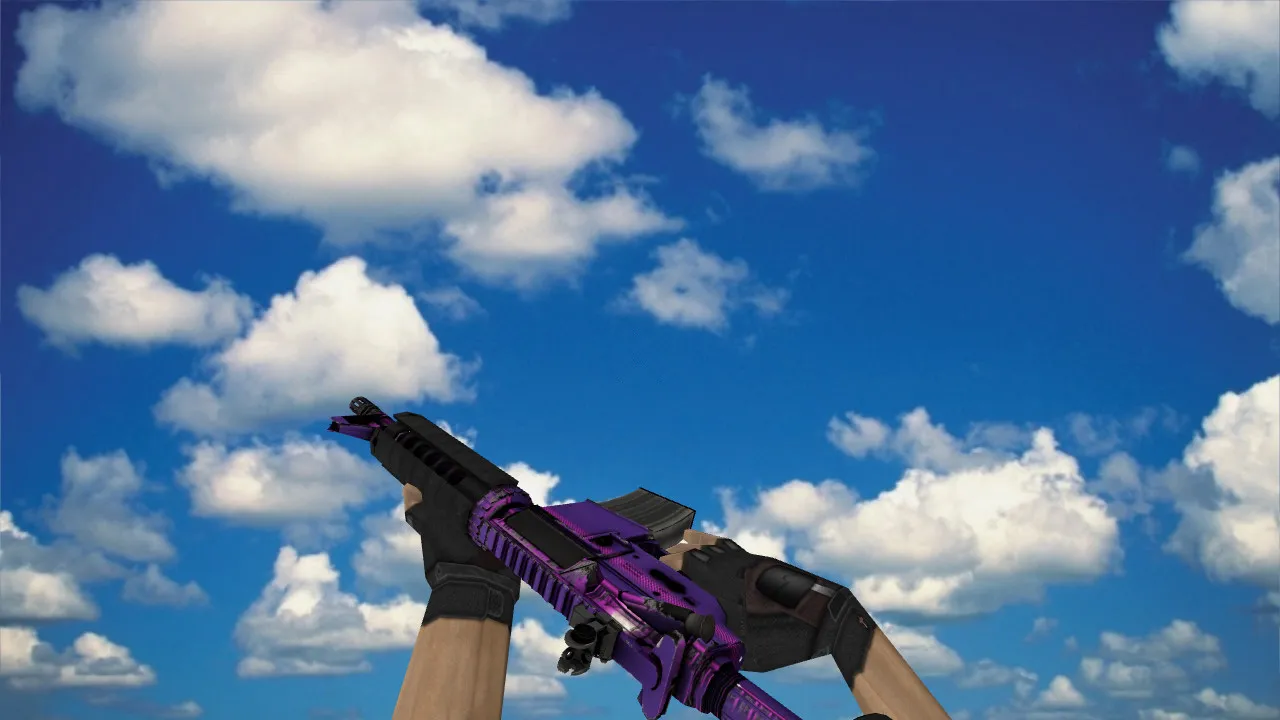 Скачать Модель M4A4 «Лунная ночь» v_ p_ w_ для CS 1.6: звуки, анимация осмотра, текстуры и настройка - Скриншот