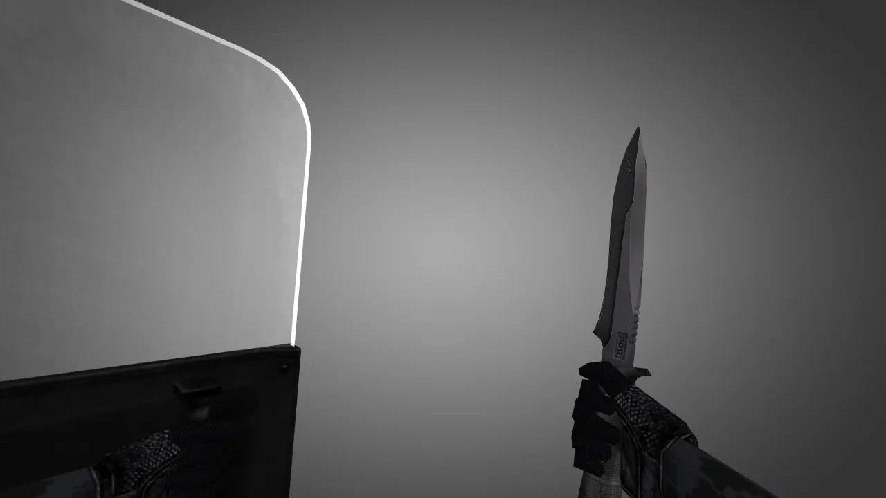 Скачать Модель «MW2 like Shield» для CS 1.6: v_/p_/w_ shield, звуки, анимация осмотра, текстуры 1024x1024 - Скриншот