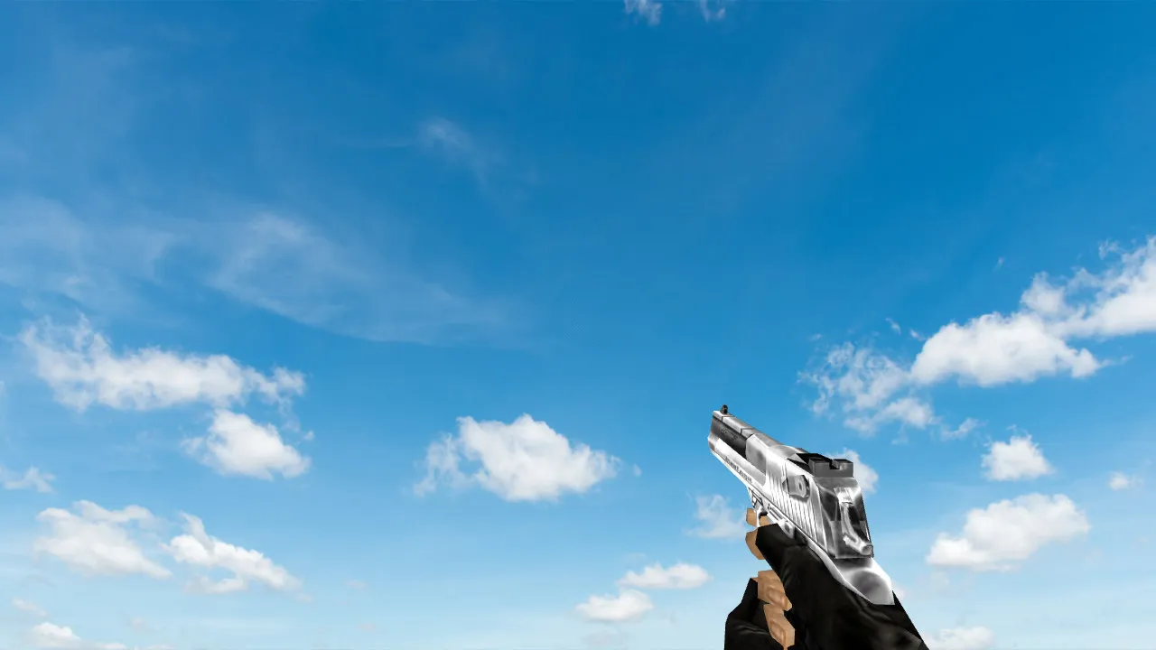 Скачать Пак моделей оружия «Default Weapons Chromed» для CS 1.6: v_, p_, w_ модели, звуки, анимация осмотра и текстуры - Скриншот