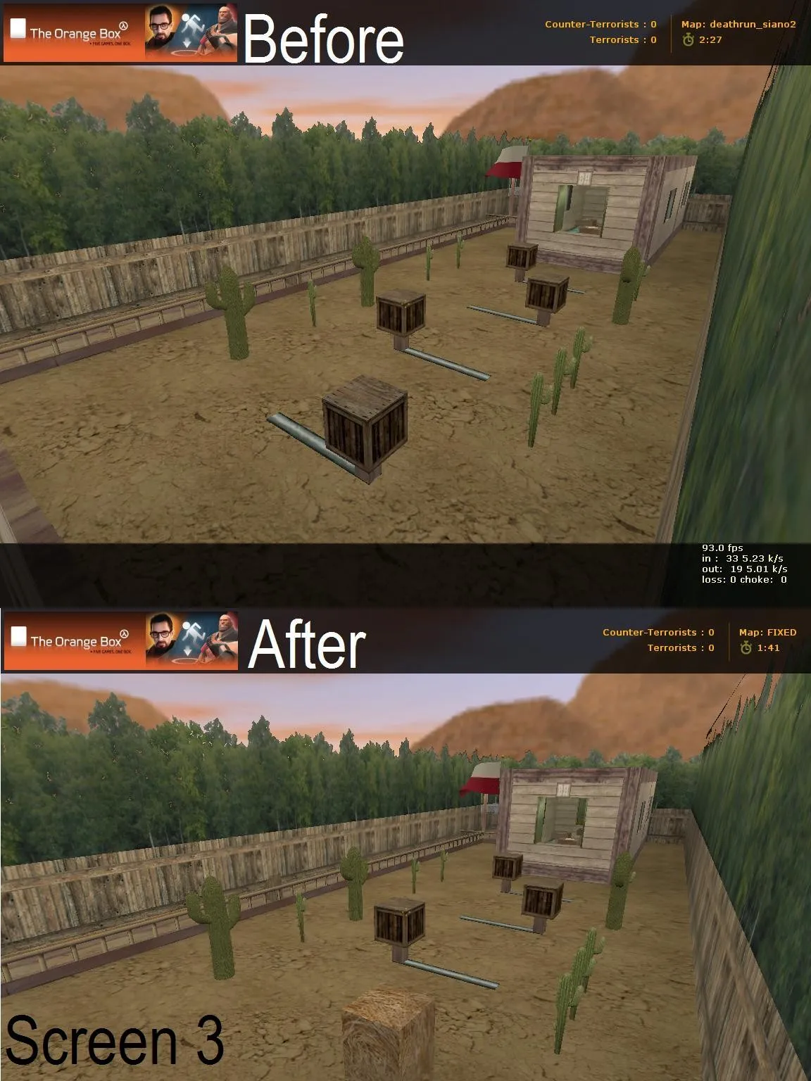 deathrun_siano2_fixed для CS 1.6: карта deathrun, тактика терр/контр, .nav, оптимизация wpoly/epoly — скриншот 5