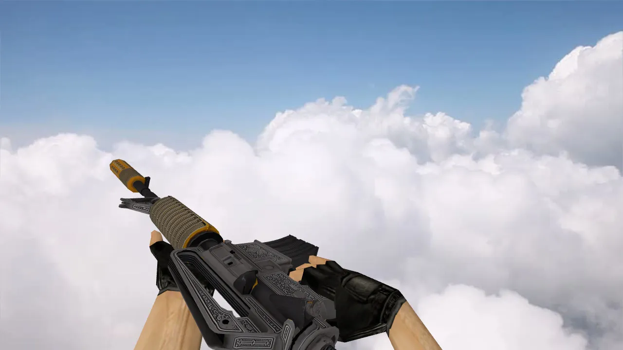 Скачать Модель M4A1 «Privy Councillor» v_model для CS 1.6: звуки, анимация осмотра, качество текстур - Скриншот